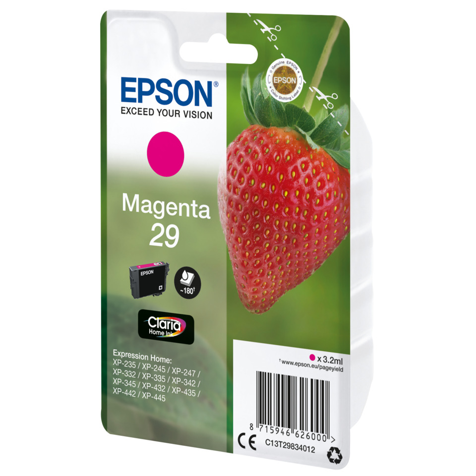 Epson Tinte, Magenta, Tintenpatrone, 3,2 ml, Erdbeer-Design