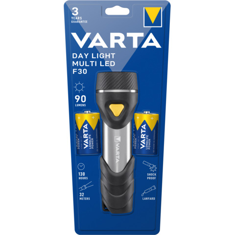 Taschenlampe Day Light Multi LED F30, schwarz/silber VARTA 17612 101 421