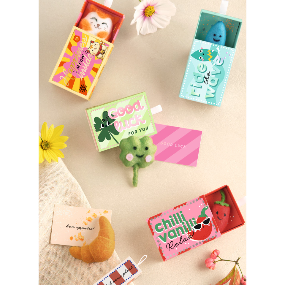 Kawaii Geschenke, Mini Boxen, Fruchtaufdruck, Kuschelfigur, Bunte Verpackung