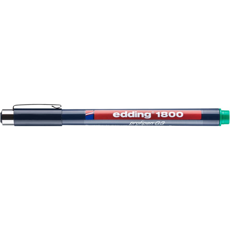 Marker, Kugelschreiber, Edding 1800, Feinspitze, Blau