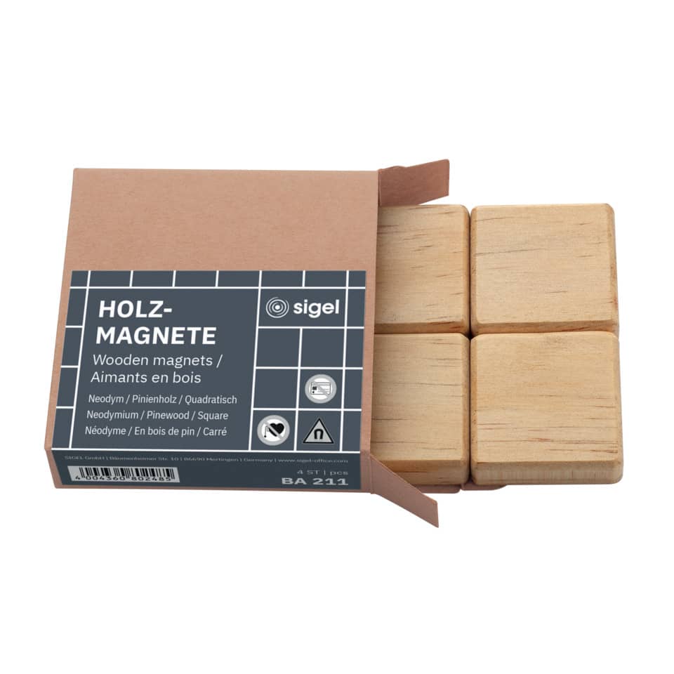 Holzmagnet, Holz, Magnet, Würfelset, Kiefernholz
